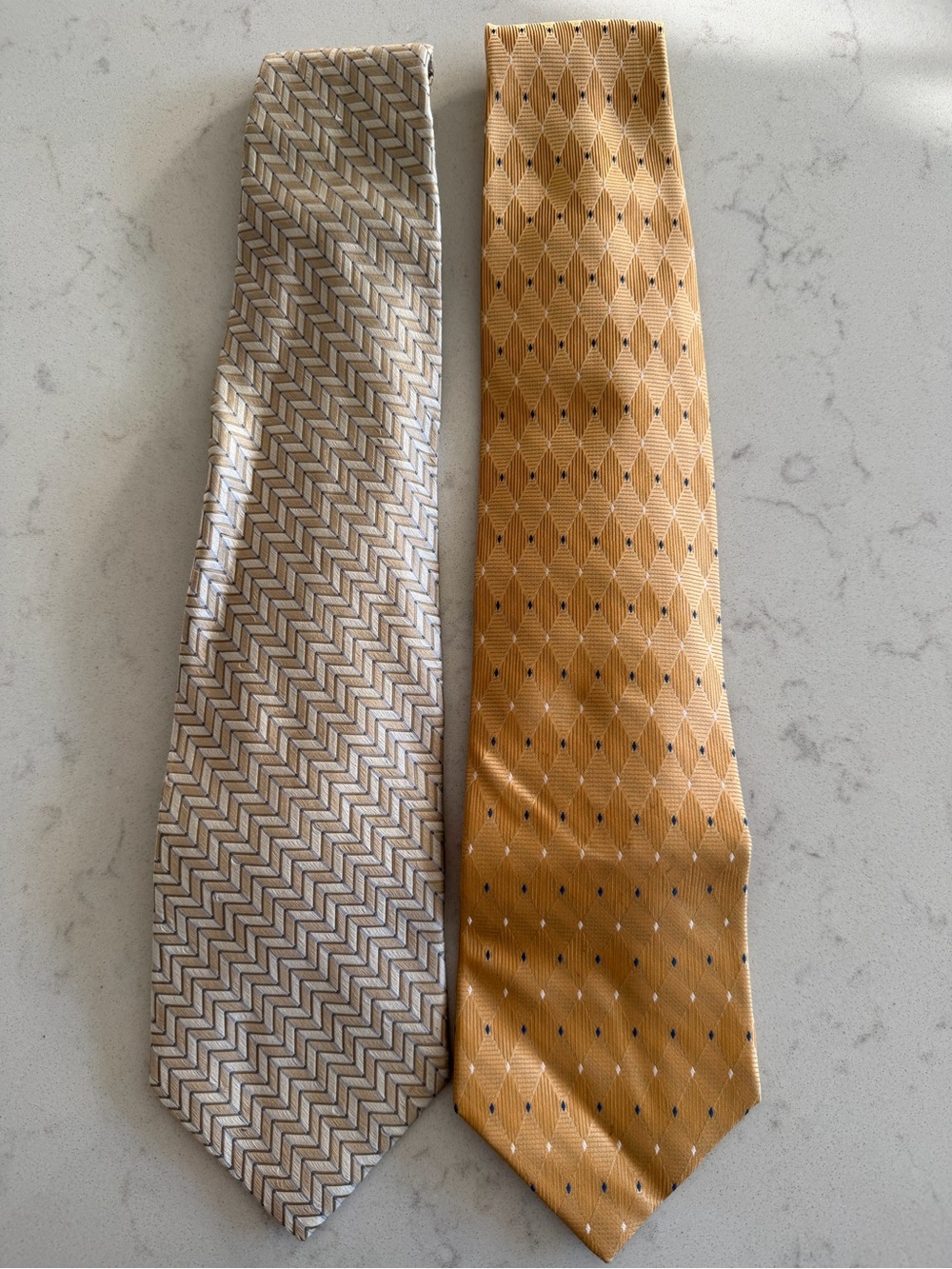 Jones New York Gold Silk Ties bundle of 2